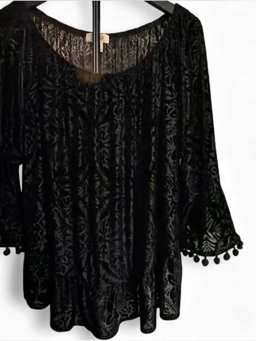 Women’s NWOT Style & Co Floral Tunic Top in Black Size XL Like New